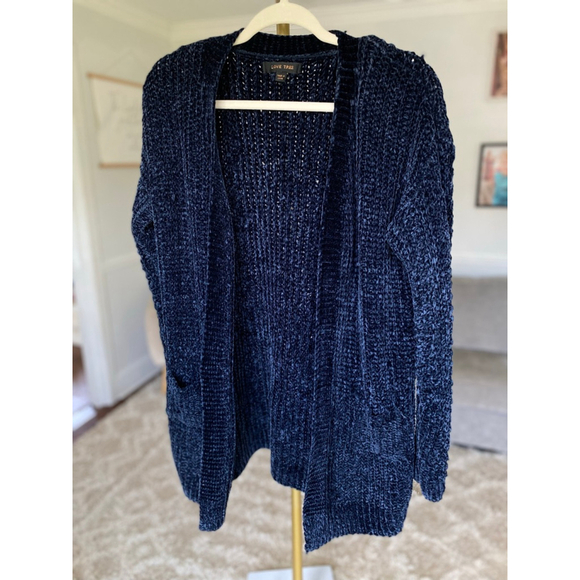 Love Tree Chenille Knit Cardigan Open Front Buttery Soft Luxury Cozy Chunky Boho - Picture 2 of 9